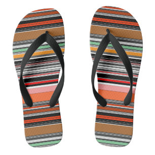 Nice colourful stripes flip flops