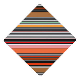 Nice colourful stripes graduation cap topper