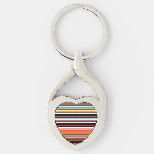 Nice colourful stripes keychain (Front)