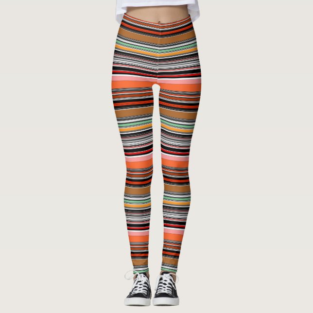 Nice colourful stripes leggings (Front)