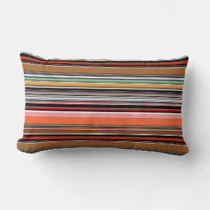 Nice colourful stripes lumbar pillow