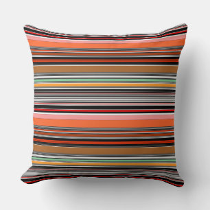 Nice colourful stripes throw pillow