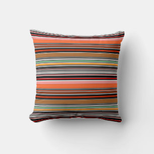 Nice colourful stripes throw pillow