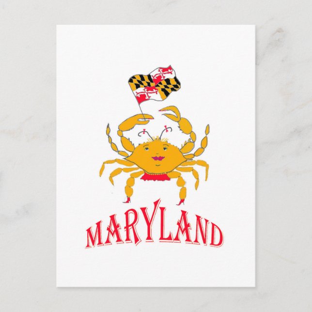 Nice crab in Maryland    Postcard (Front)