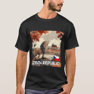 Nice czech republic city graphic with lion for man T-Shirt