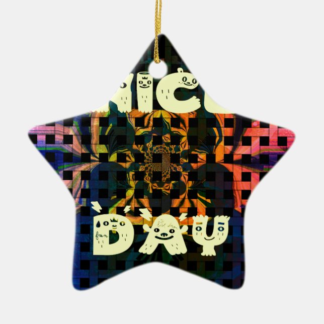 Nice Day Ceramic Ornament (Front)