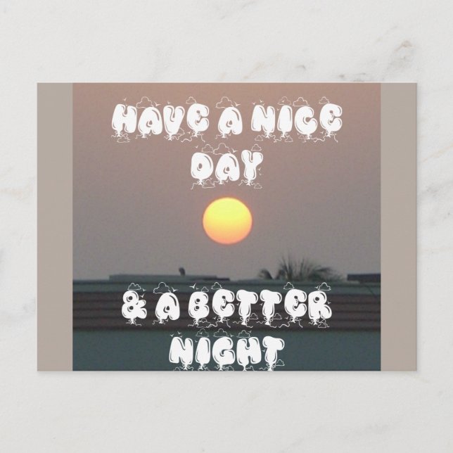 Nice Day Customize Product Postcard (Front)
