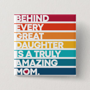 Nice Design Expression Text for Mother's Day 2 Inch Square Button