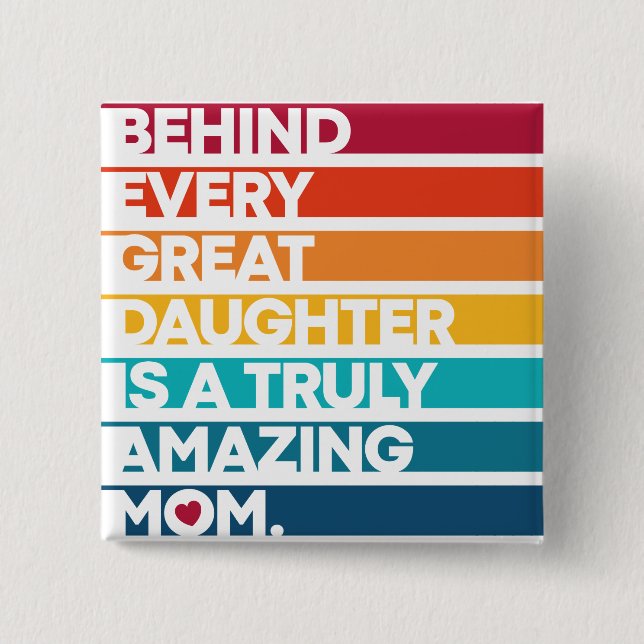 Nice Design Expression Text for Mother's Day 2 Inch Square Button (Front)