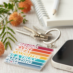 Nice Design Expression Text for Mother's Day Keychain