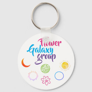 Nice Design of Flower Galaxy Group  Keychain