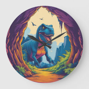 Nice Dino, Don’t Look At Me Like That. Large Clock