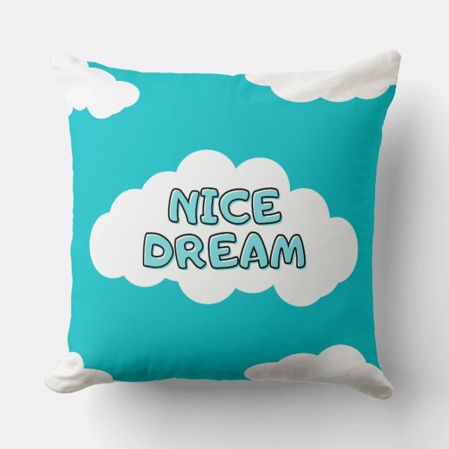 Nice dream clouds petan patterns  throw pillow (Front)