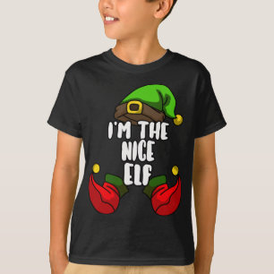 Nice Elf Matching Family Christmas Party Pajama T-Shirt