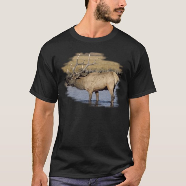 Nice Elk in the stream T-Shirt (Front)