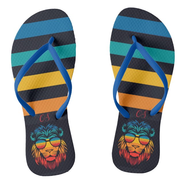 Nice flip flop with beautiful Lion design (Footbed)
