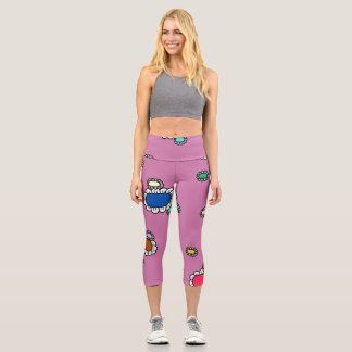 nice flowers  capri leggings