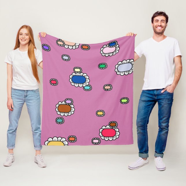 nice flowers fleece blanket (In Situ)