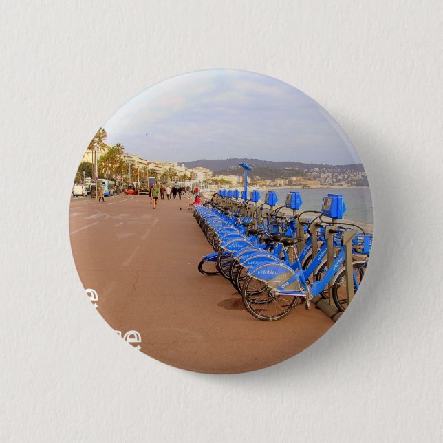 Nice France #1 2 Inch Round Button (Front)