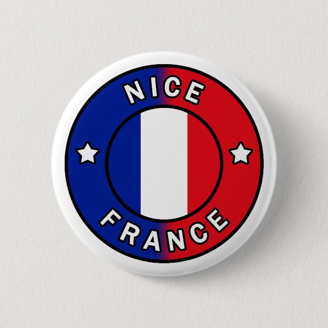 Nice France 2 Inch Round Button (Front)