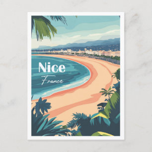 Nice France Artwork Travel Place illustration Postcard