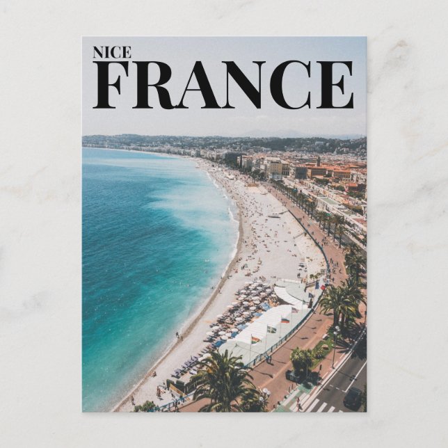 Nice, France Beach Postcard (Front)