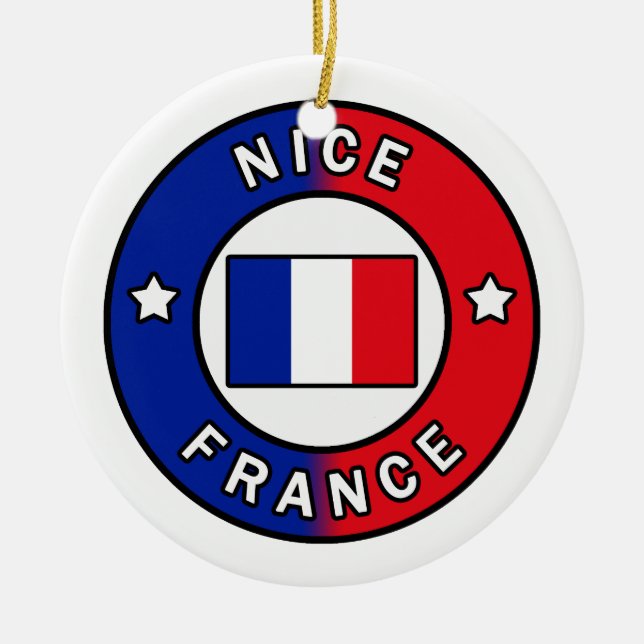 Nice France Ceramic Ornament (Front)