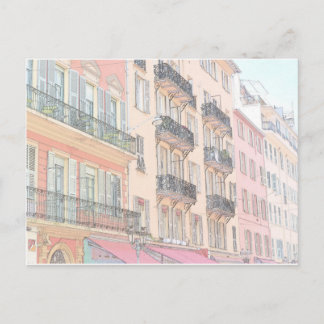 Nice France City Streets Postcard