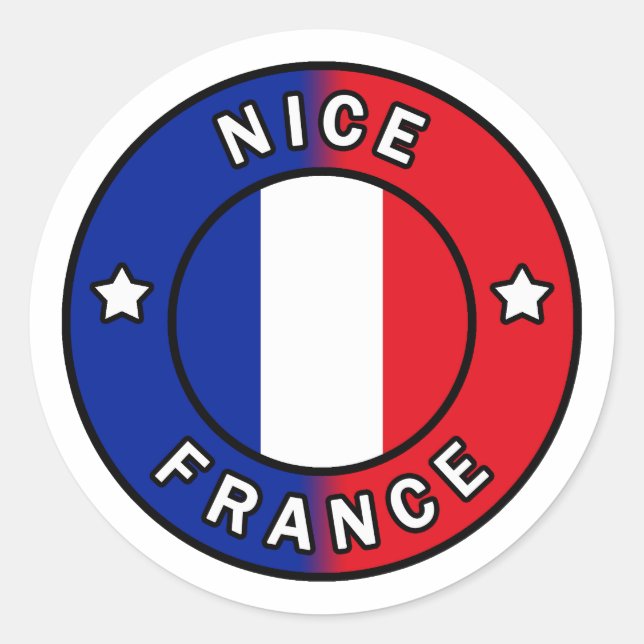 Nice France Classic Round Sticker (Front)