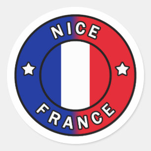 Nice France Classic Round Sticker