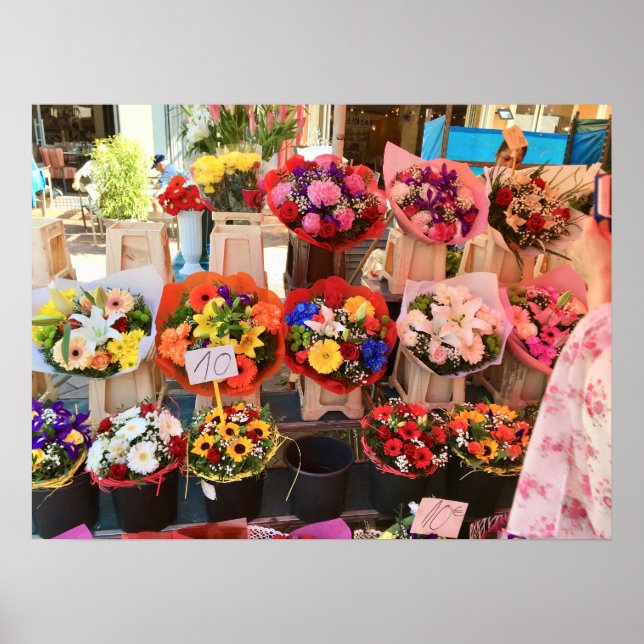 Nice, France - Flower Market Poster (Front)