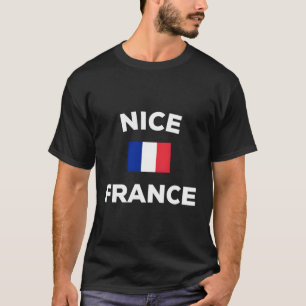 Nice France French Flag Tourist Souvenir City Trav T-Shirt