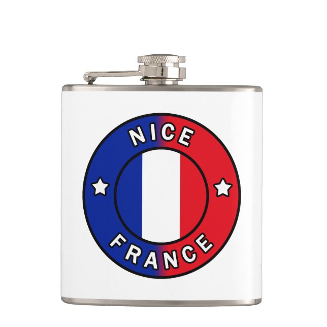 Nice France Hip Flask (Front)