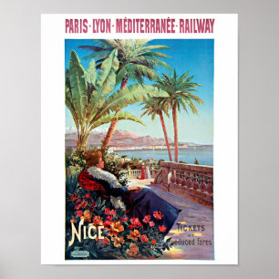 Nice, France Poster vintage restauré
