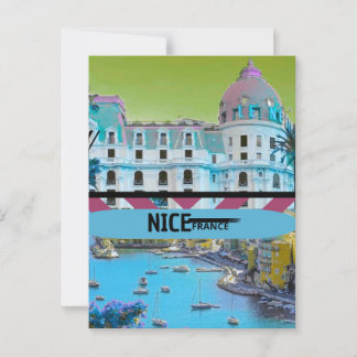 Nice France Travel Postcard, Nice Postcard, Nice F Postcard