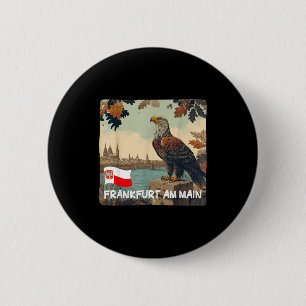 Nice frankfurt am main nature with eagle graphic 2 inch round button
