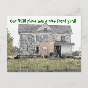 Nice Front Yard Funny Change of Address Announcement Postcard
