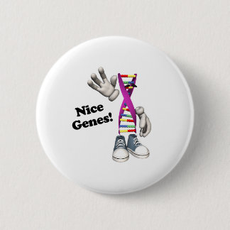 Nice Genes Funny DNA 2 Inch Round Button