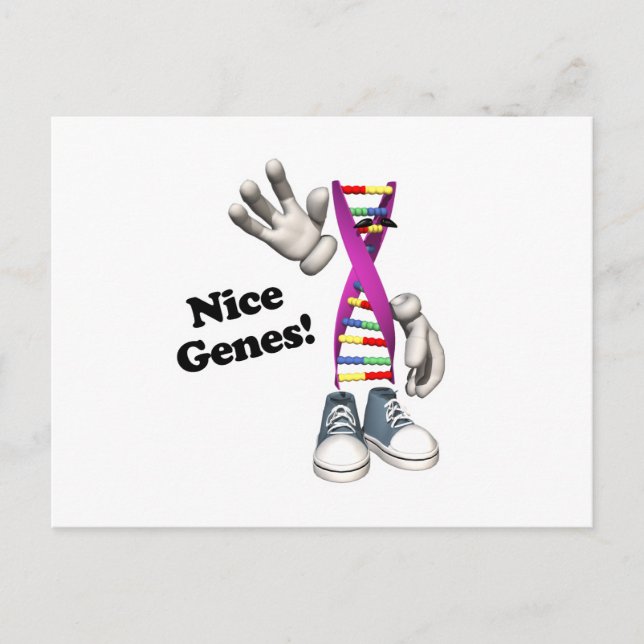 Nice Genes Funny DNA Postcard (Front)