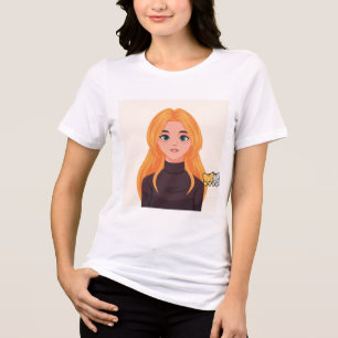 nice girl& cat lovers design t-shirt Tri-Blend shirt