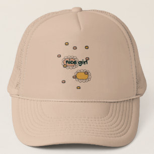 nice girl floral trucker hat