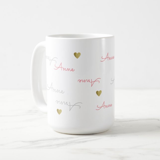 nice girl name typography love coffee mug (Front Left)