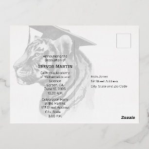 Nice Graduation Foil Photo Invitation Carte Postal