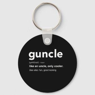 Nice Guncle Definition Print Keychain