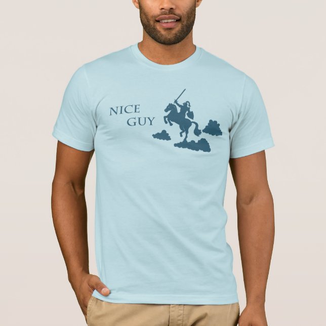 Nice Guy in Shining Armour (Navy) T-Shirt (Front)