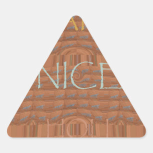 Nice Happy Kenya Red  Zebra Hakuna Matata motif De Triangle Sticker