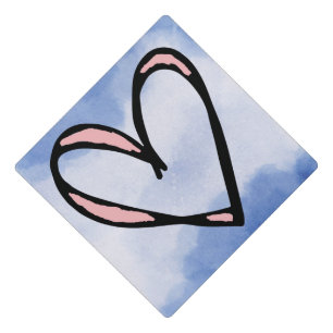 Nice Heart Graduation Cap Topper