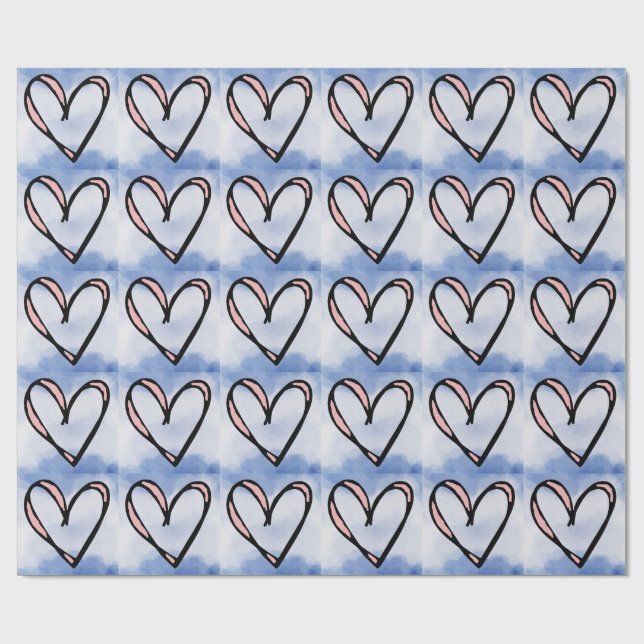 Nice Heart Wrapping Paper (Flat)