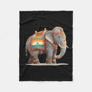 Nice Indian Elephant Graphic Costume For Adults An Fleece Blanket
