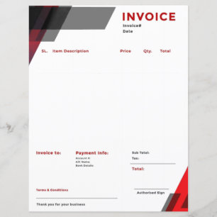 Nice invoice blank template